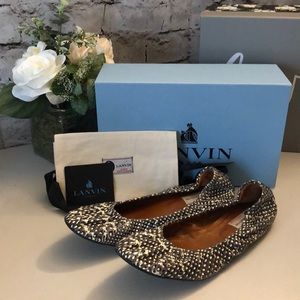 Lanvin Ballet flats size 42 snakeskin polka dot